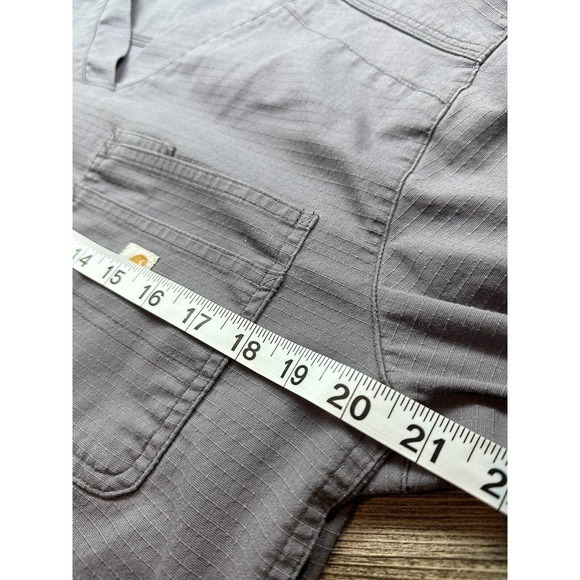 Set of Carhartt Women’s Size Medium Grey V-Neck Stretch Scrubs Pullover Top‎ - Picture 9 of 16